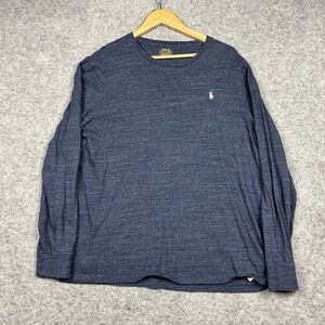 Polo Ralph Lauren Custom Slim Fit Long Sleeve T Shirt Mens XL Navy